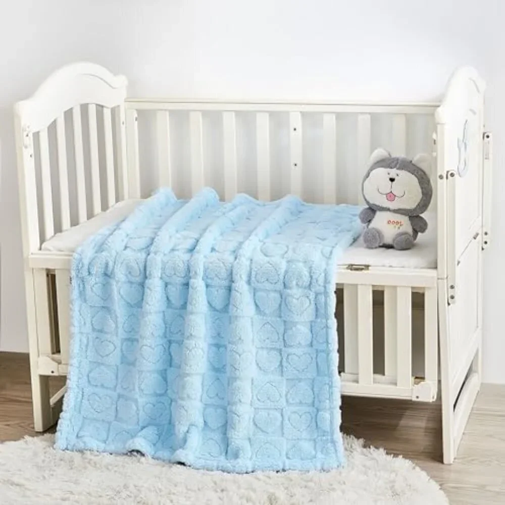 Sherpa Fleece Baby Blanket Ultra Soft Cozy Infant Toddler Receiving Throw
